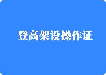 爆操后入白虎穴视频登高架设操作证